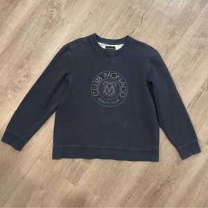 Vintage 1990s Club Monaco Heritage Crest crewneck sweatshirt in Navy